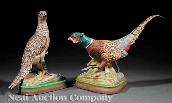 Appraisal: A Pair of Boehm Porcelain Ring-Necked Pheasant Male and Female