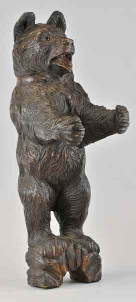 Appraisal: BLACK FOREST STANDING BEAR Nicely carved '' bear could have