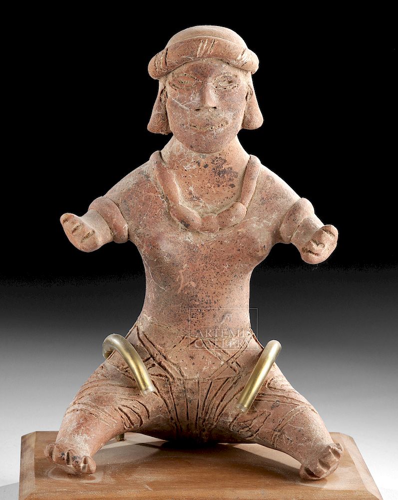 Appraisal: Colima Autlan Redware Seated Female Figure Pre-Columbian West Mexico Colima