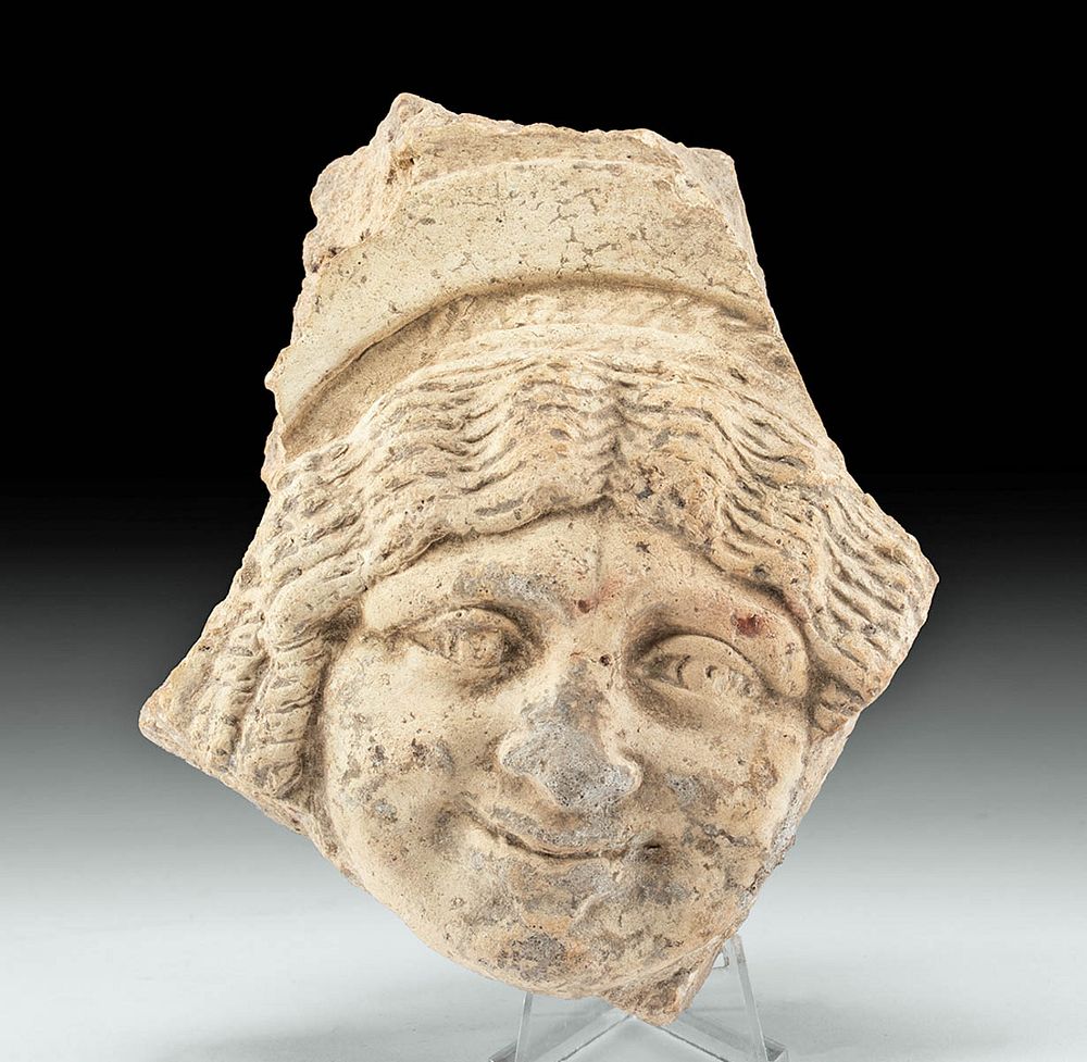 Appraisal: Greek Terracotta Gorgoneion Antefix Fragment Magna Graecia South Italic Colonies