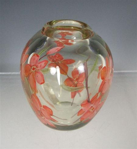 Appraisal: VETRERIA GINO CENEDESE OVOID VASE S glass of tapering form