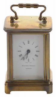 Appraisal: Matthew Norman Miniature Clock Swiss th century carriage clock with