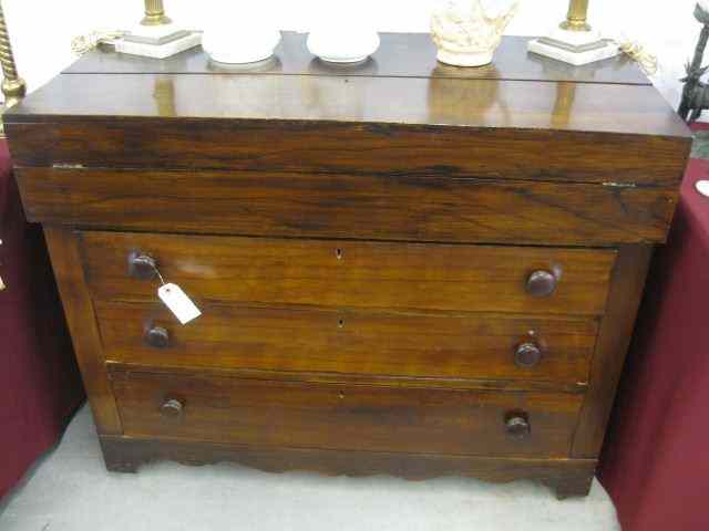 Appraisal: Alabama Antique Desk Chest unusual liftout style with inner compartments