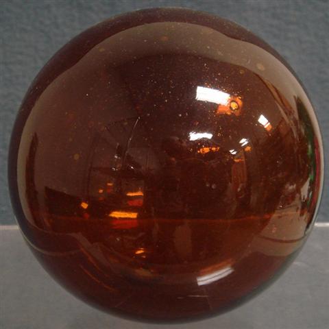 Appraisal: Clevenger amber whimsey witches ball d Ex Collection of Myrtle