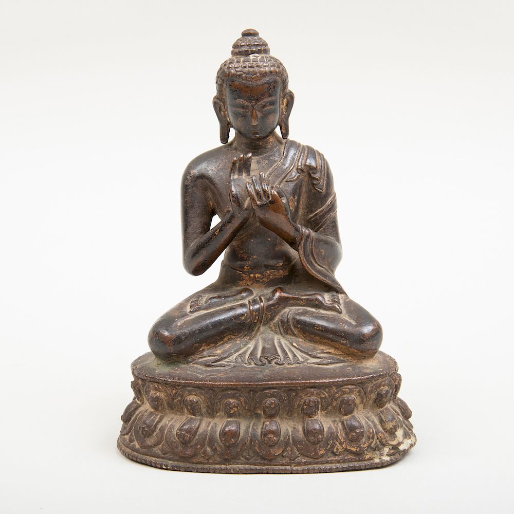 Appraisal: Tibetan Bronze Figure of Buddha Shakyamuni Tibetan Bronze Figure of