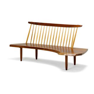 Appraisal: GEORGE NAKASHIMA Fine Conoid bench GEORGE NAKASHIMA - NAKASHIMA STUDIOFine