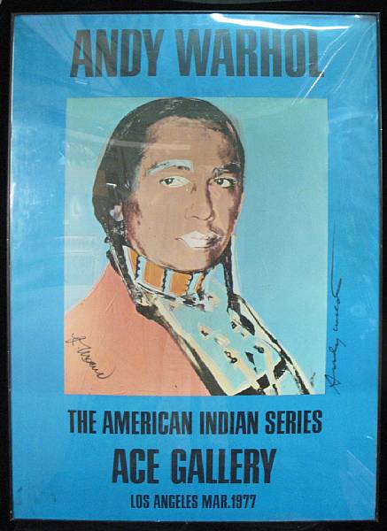 Appraisal: After Andy Warhol The American Indian Series Ace Gallery Los