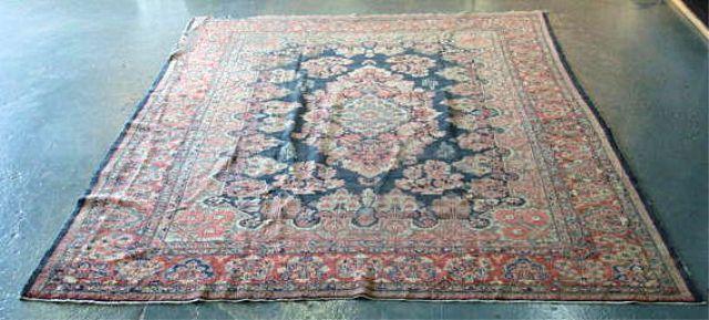 Appraisal: Large Handmade Sarouk Style Carpet As is Wear and losses