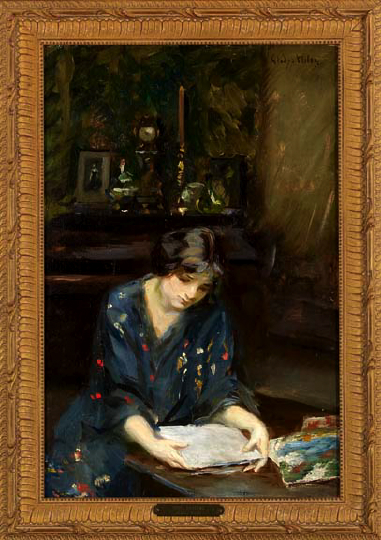 Appraisal: Gladys Wiles American New York - Girl Reading oil on