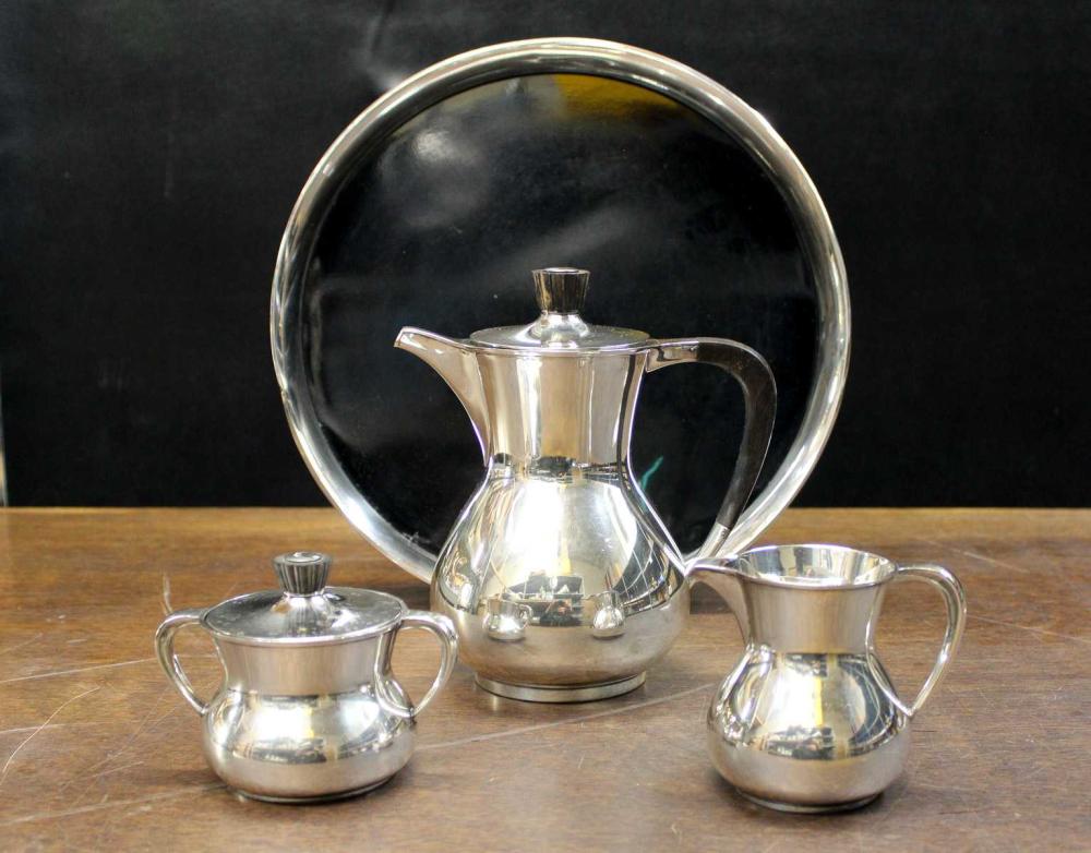 Appraisal: GORHAM STERLING SILVER TEA SET AND SERVING TRAY -pieces comprised