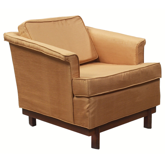 Appraisal: Frank Lloyd Wright armchair manufactured by Heritage Henredon Taliesin design