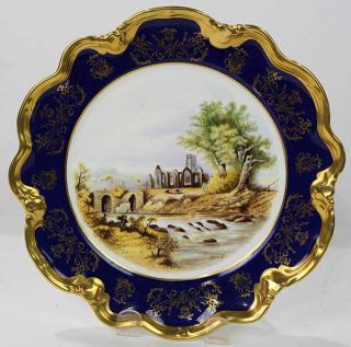 Appraisal: Coalport dessert plate Coalport dessert plate hand painted by Malcolm