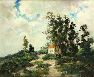 Appraisal: Painting Dedrick Stuber Dedrick Stuber American - Cottage on the