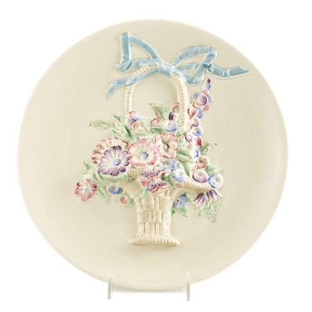 Appraisal: Clarice Cliff Floral Molded Ceramic Charger Estimate -