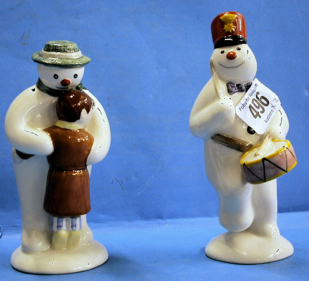 Appraisal: Royal Doulton Snowman Figures Drummer DS and Thank You DS