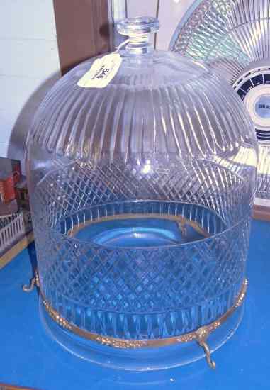 Appraisal: Crystal hanging dome Approx '' Ht