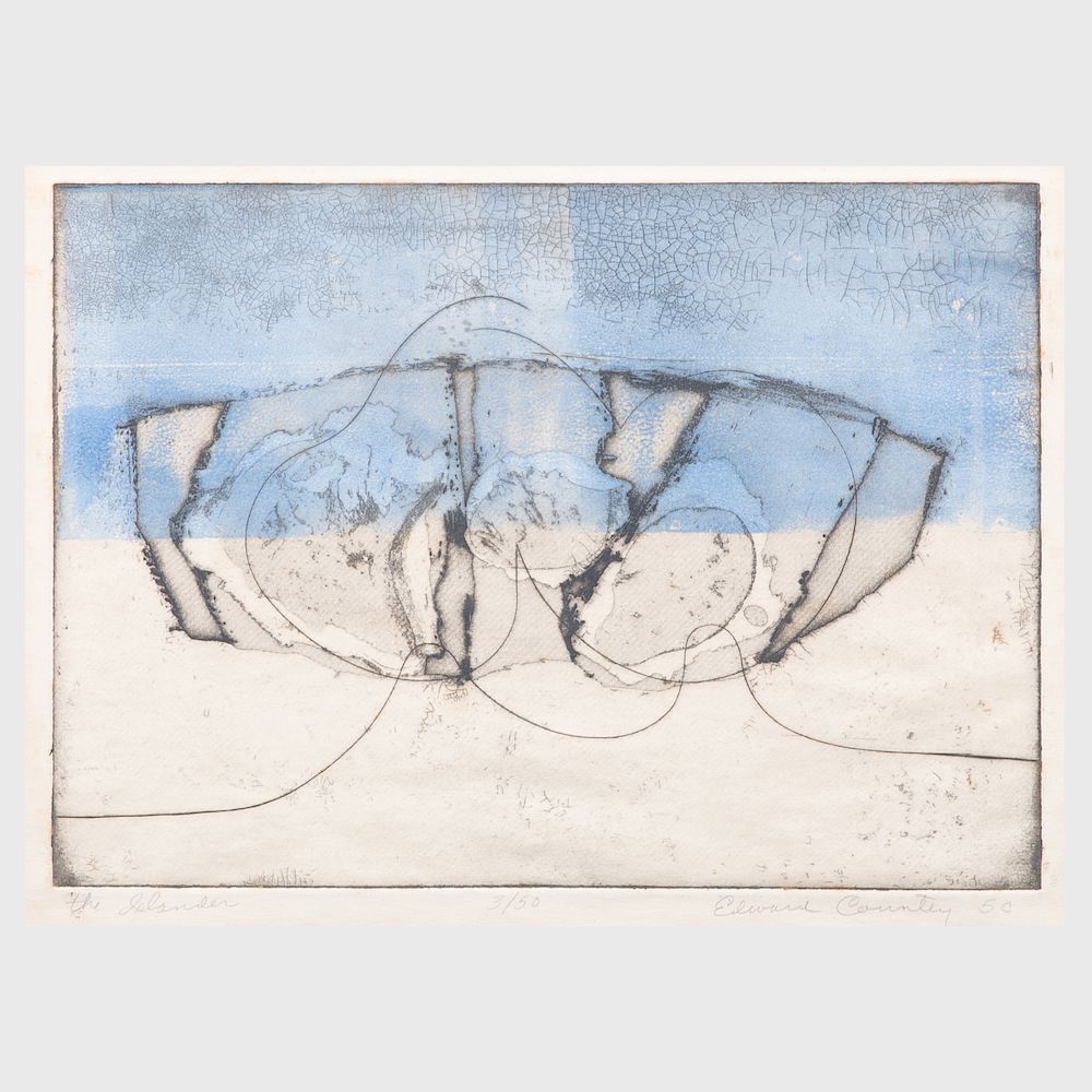 Appraisal: Edward Countey The Islander Etching in blue and black on