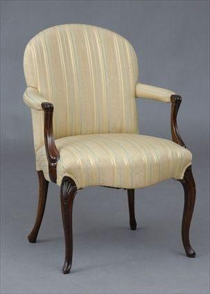 Appraisal: George III Mahogany Armchair x x in