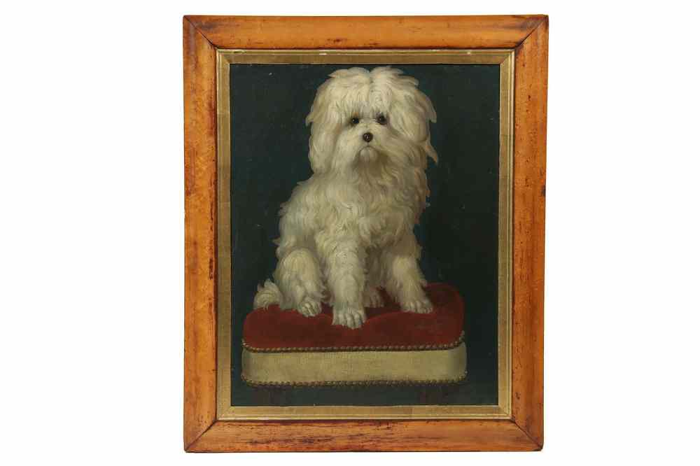 Appraisal: OIL ON ACADEMY BOARD - The Proper Pooch an unsigned