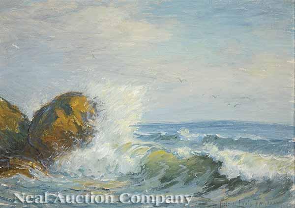 Appraisal: Frederic Louis Thompson American b The Waves oil on board