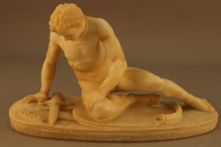 Appraisal: Antique Alabaster The Dying Gaul Reproduction of the original The