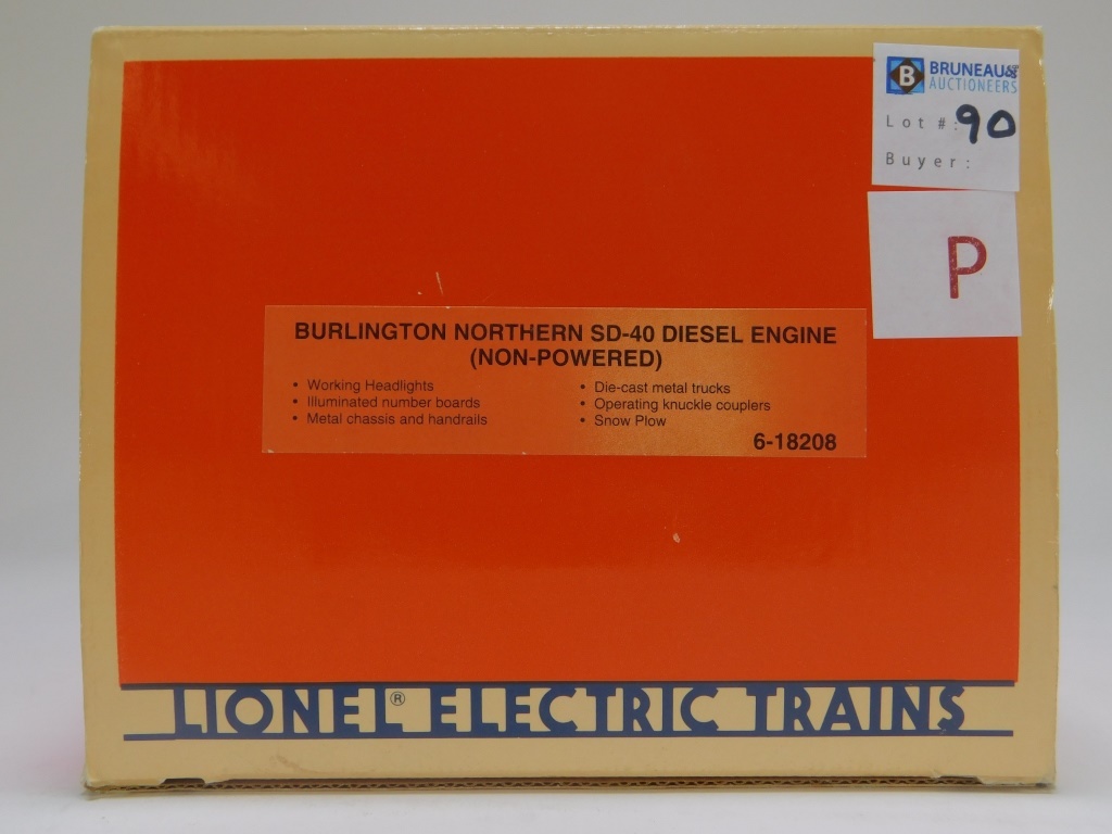 Appraisal: LIONEL BURLINGTON NORTHERN SD DIESEL ENGINE Item no -