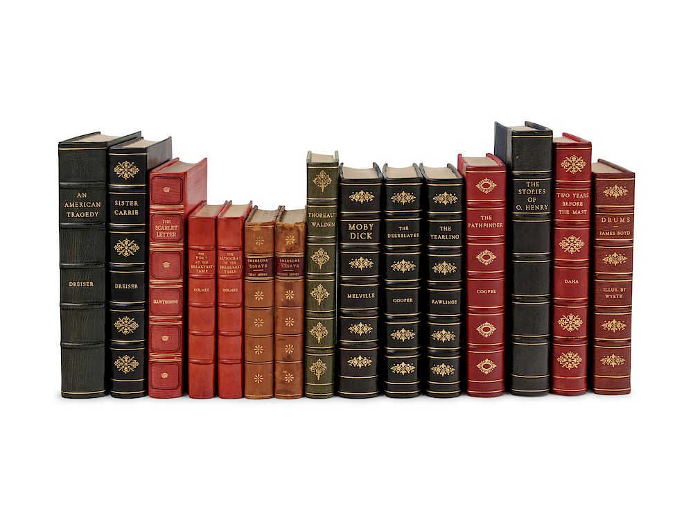 Appraisal: BINDINGS - AMERICAN LITERATURE A group of works in volumes