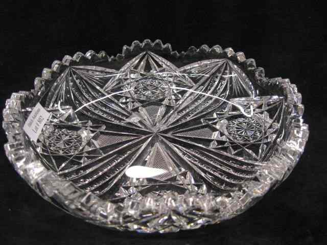 Appraisal: Unger Brothers Cut Glass Low Bowl signed brilliant period heavy