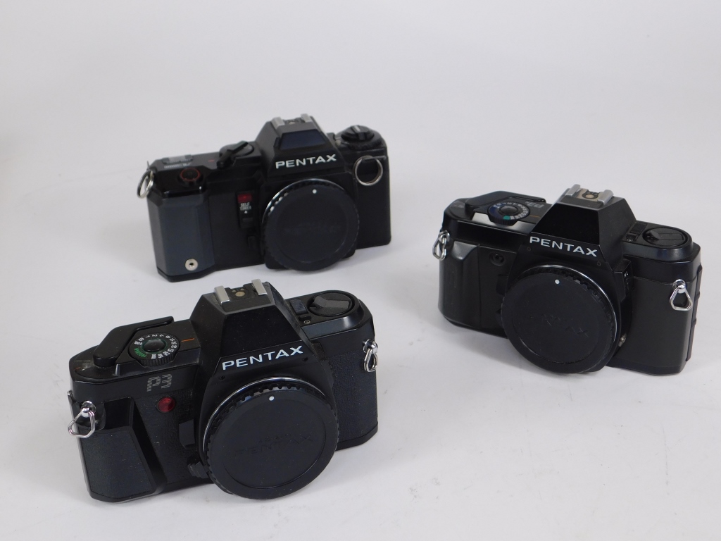 Appraisal: GROUP OF PENTAX -SERIES MM SLR CAMERA BODIES Group of