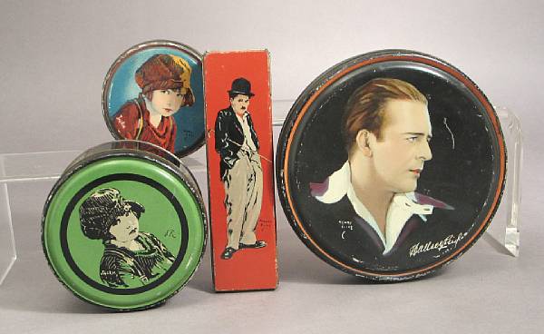 Appraisal: Hollywood Cameo Tins Grouping of scarce Hollywood-themed tins including Jackie