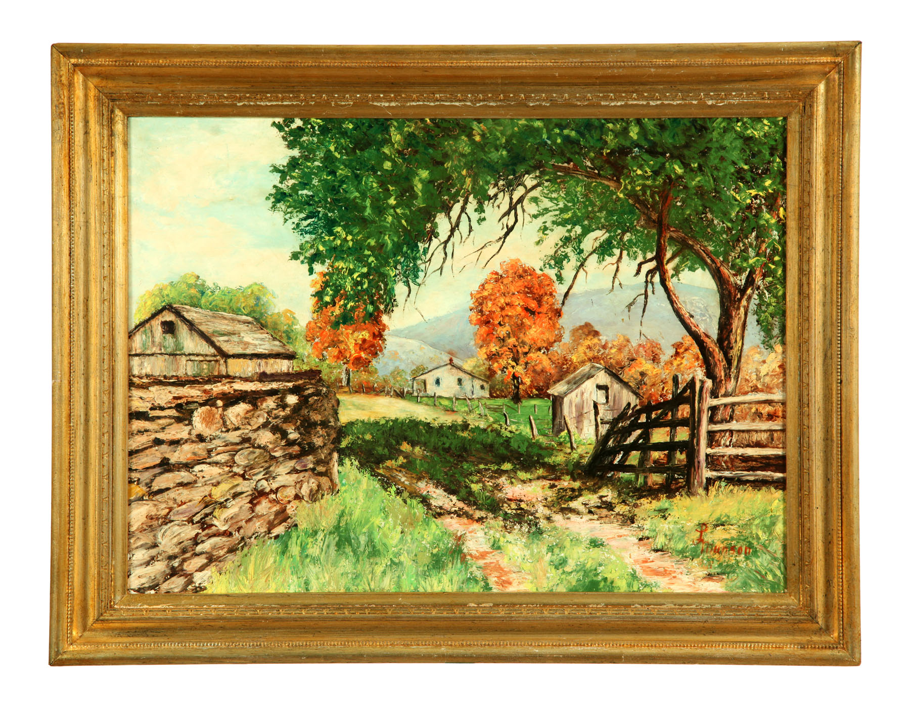 Appraisal: FALL LANDSCAPE BY L MUNSON AMERICAN SCHOOL ND HALF- TH