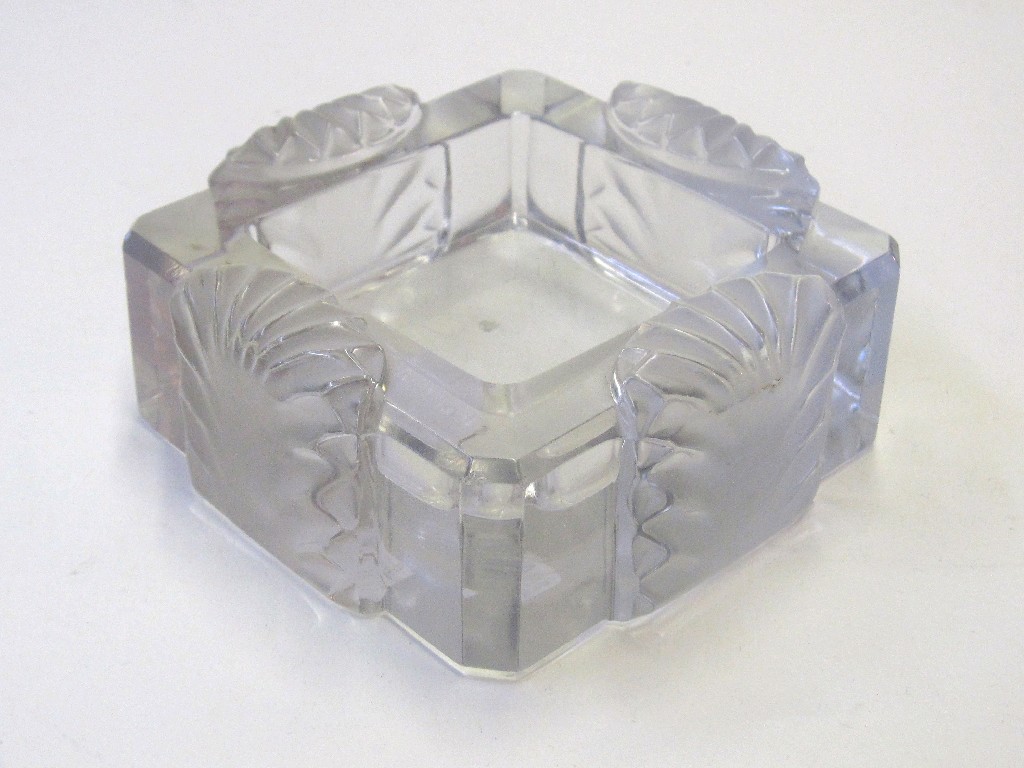 Appraisal: Lalique 'Corfou' dish of square form with canted corners each