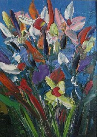 Appraisal: Kevin Charles Pro Hart - Flowers oil on board x