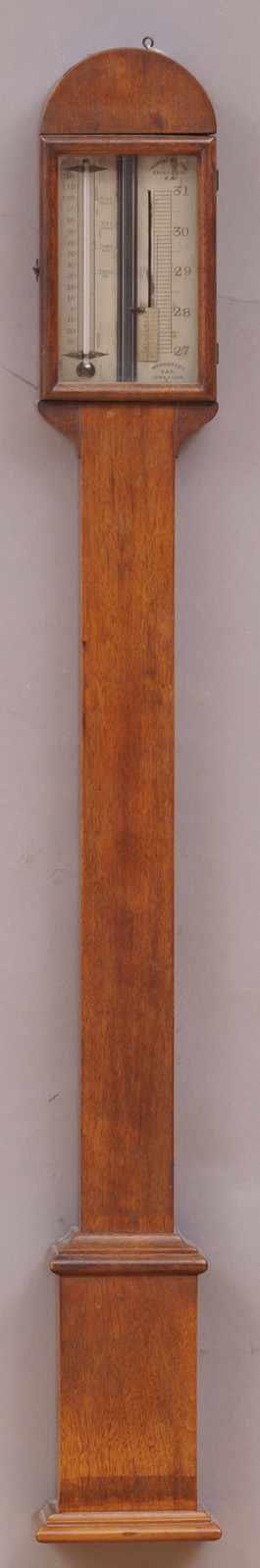 Appraisal: AMERICAN MAHOGANY STICK BAROMETER BY CHARLES WILDER PETERBORO N H