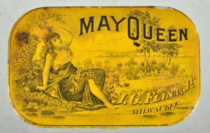 Appraisal: May Queen Flat Pocket Tobacco Tin From J G Flint