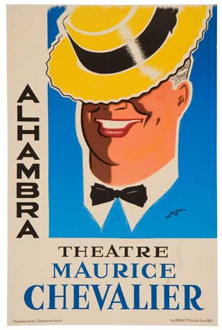 Appraisal: CHARLES KIFFER - MAURICE CHEVALIER ALHAMBRA Circa x inches x