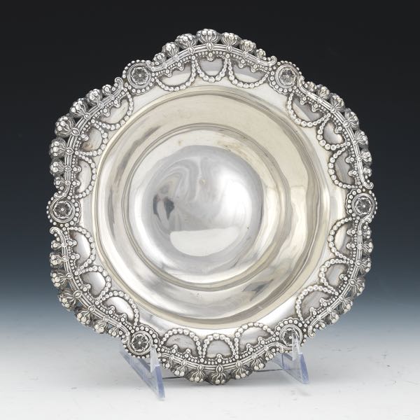 Appraisal: TIFFANY CO BELLE EPOQUE STERLING TASSEL DESIGN BOWL x Sterling