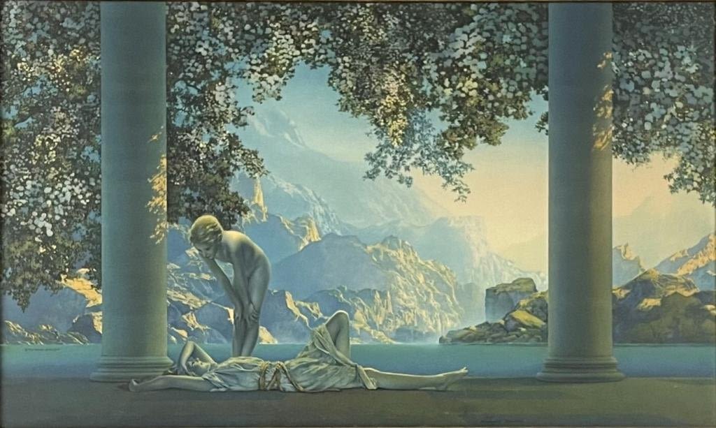 Appraisal: Maxfield Parrish Daybreak PrintGood condition Frame x