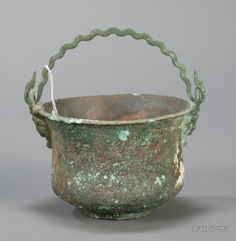 Appraisal: Roman Bronze Pot Italy possibly nd to th century A