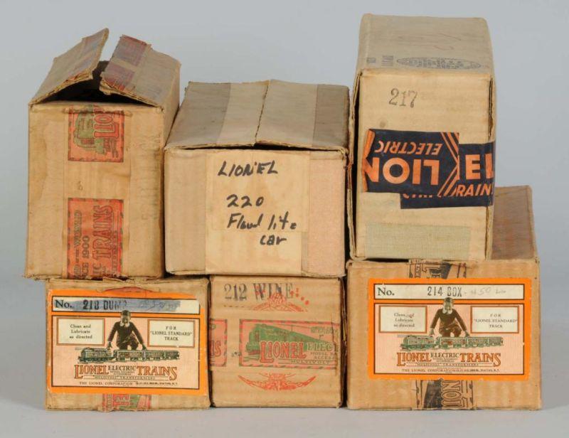 Appraisal: Lot of Lionel Standard Gauge Boxes Description Boxes include boxcar