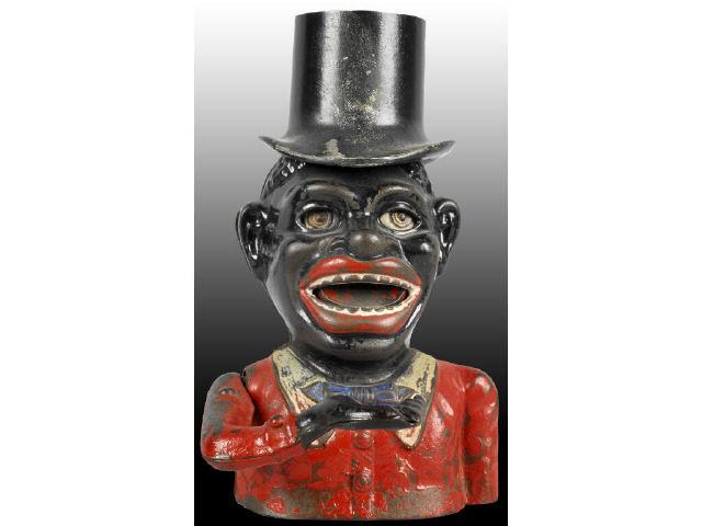 Appraisal: Cast Iron Jolly Top Hat Mechanical Bank Description Working well