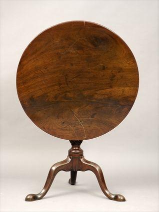 Appraisal: George III Mahogany Tripod Table in in diam