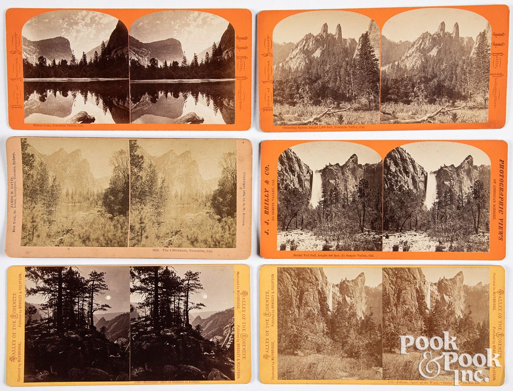 Appraisal: Six Yosemite stereoviews Six Yosemite stereoviews to include three from