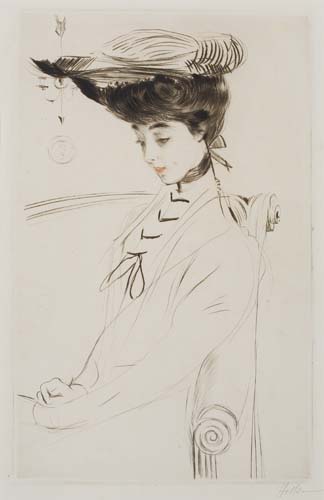 Appraisal: PAUL C SAR HELLEU The Duchess of Marlborough Color drypoint