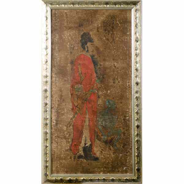 Appraisal: Chinese th Century Painting Chinese th Century Two figures a