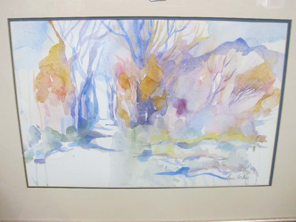 Appraisal: ANNE FORBES Watercolour 'Canon Lane in early Spring' signed recto