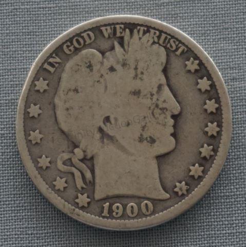 Appraisal: Barber Silver Half Dollar In average circulated condition with date