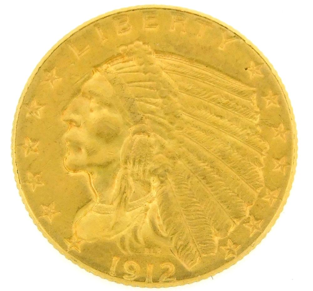 Appraisal: COIN Indian gold coin Almost Uncirculated-