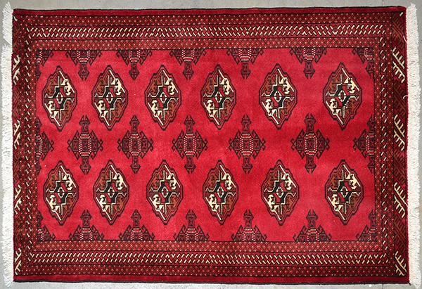 Appraisal: TURKOMAN TEKKE Tribal weave from the Khorasan province Tribal design