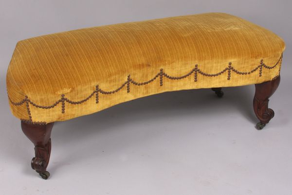 Appraisal: th Century Victorian walnut bench h x w x d